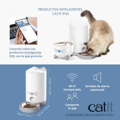 comedero inteligente para gatos con app movil