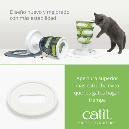 comedero para gatos que estimula la caza