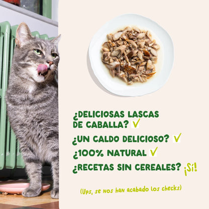 comida gatos caballa natural caldo