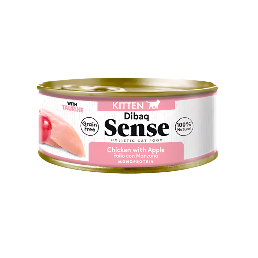 comida humeda gatitos pollo manzana dibaq sense