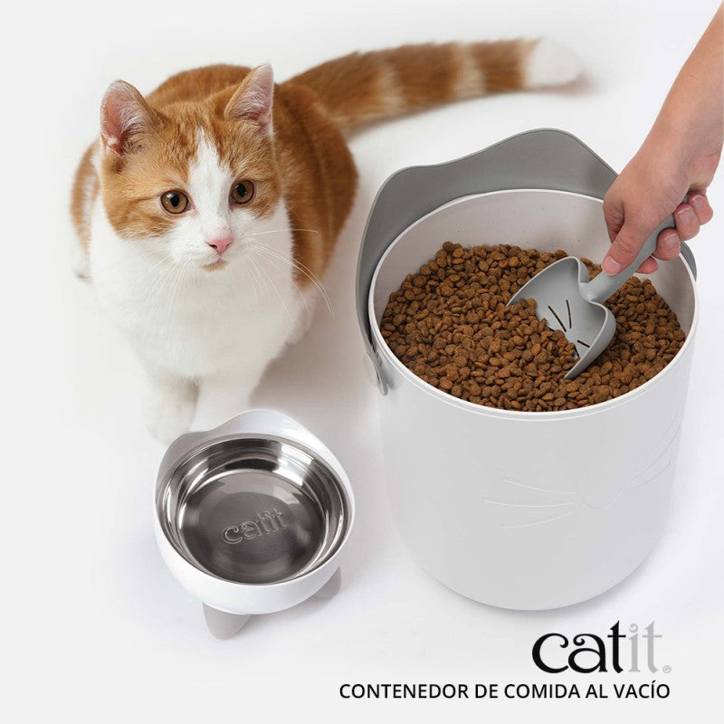 contenedor inteligente comida gatos vacio
