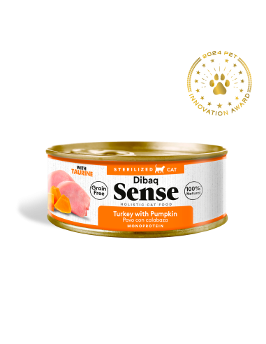 Dibaq | Sense Esterilizados Pavo con Calabaza (70g)