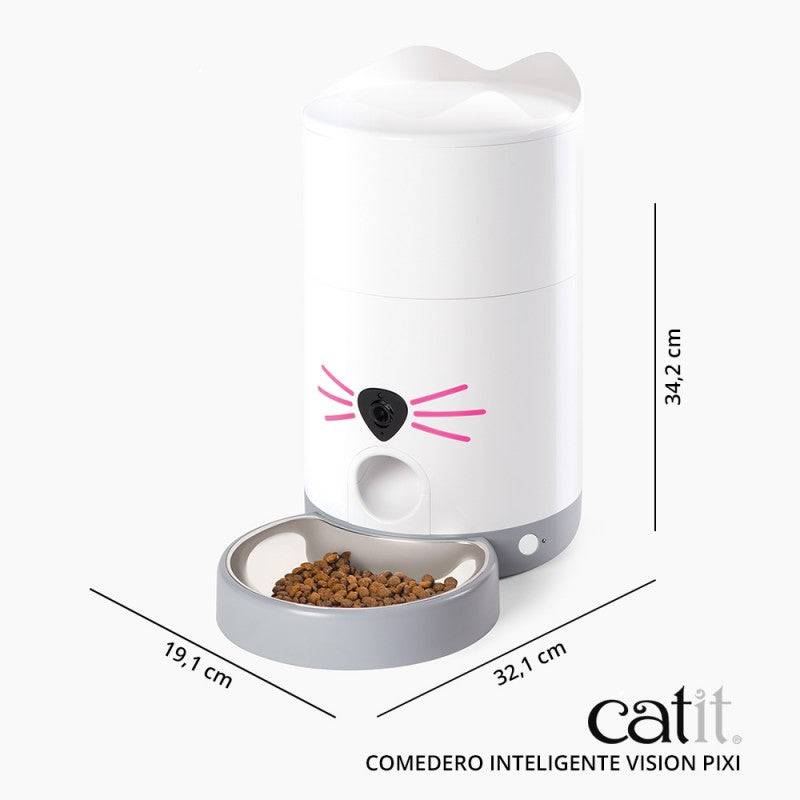 dispensador comida gatos con vigilancia app