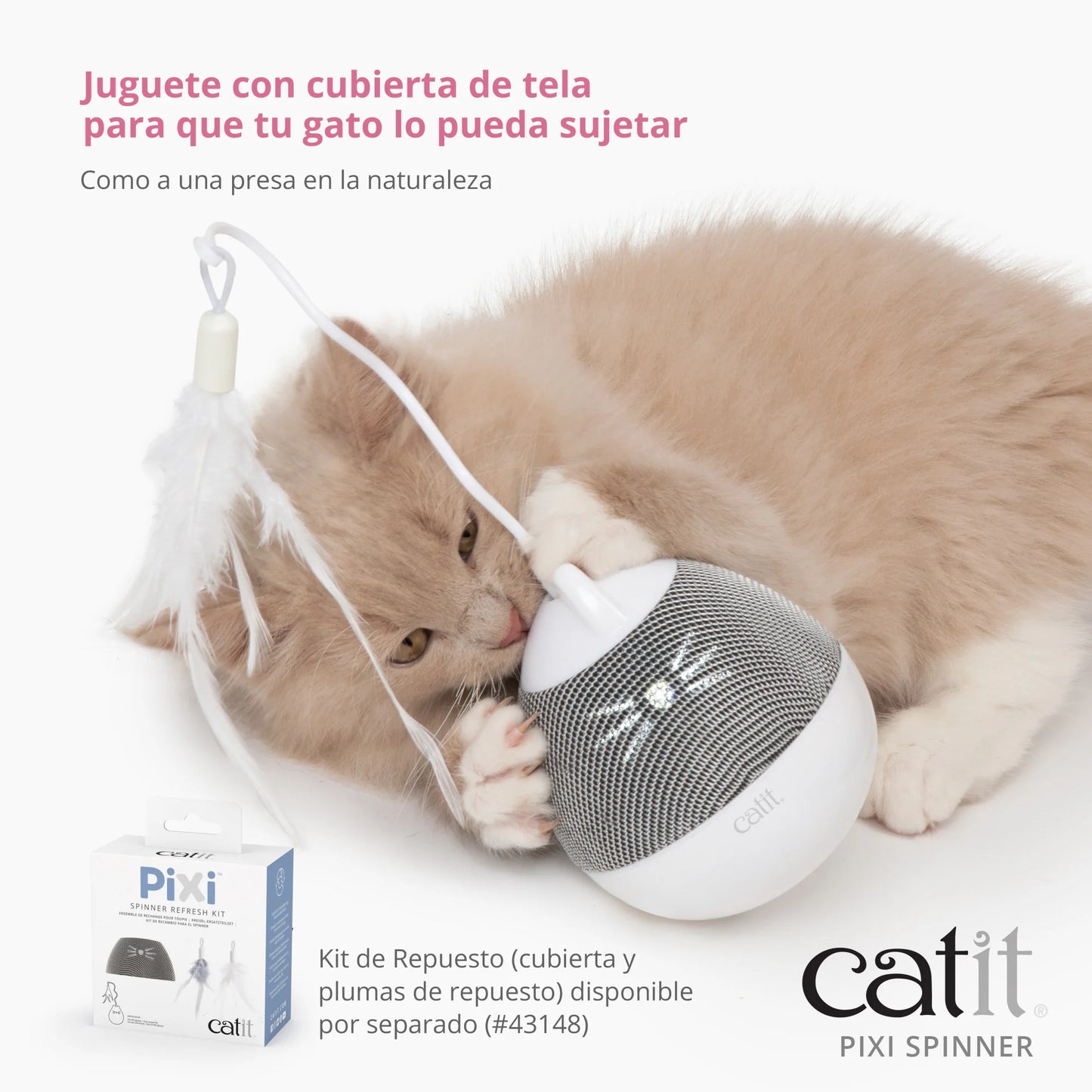 dispensador de snacks para gatos con movimiento giratorio