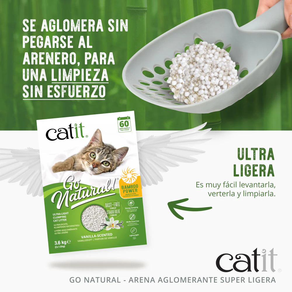 Catit | Arena Aglomerante Ultraligera Bambu GO NATURAL