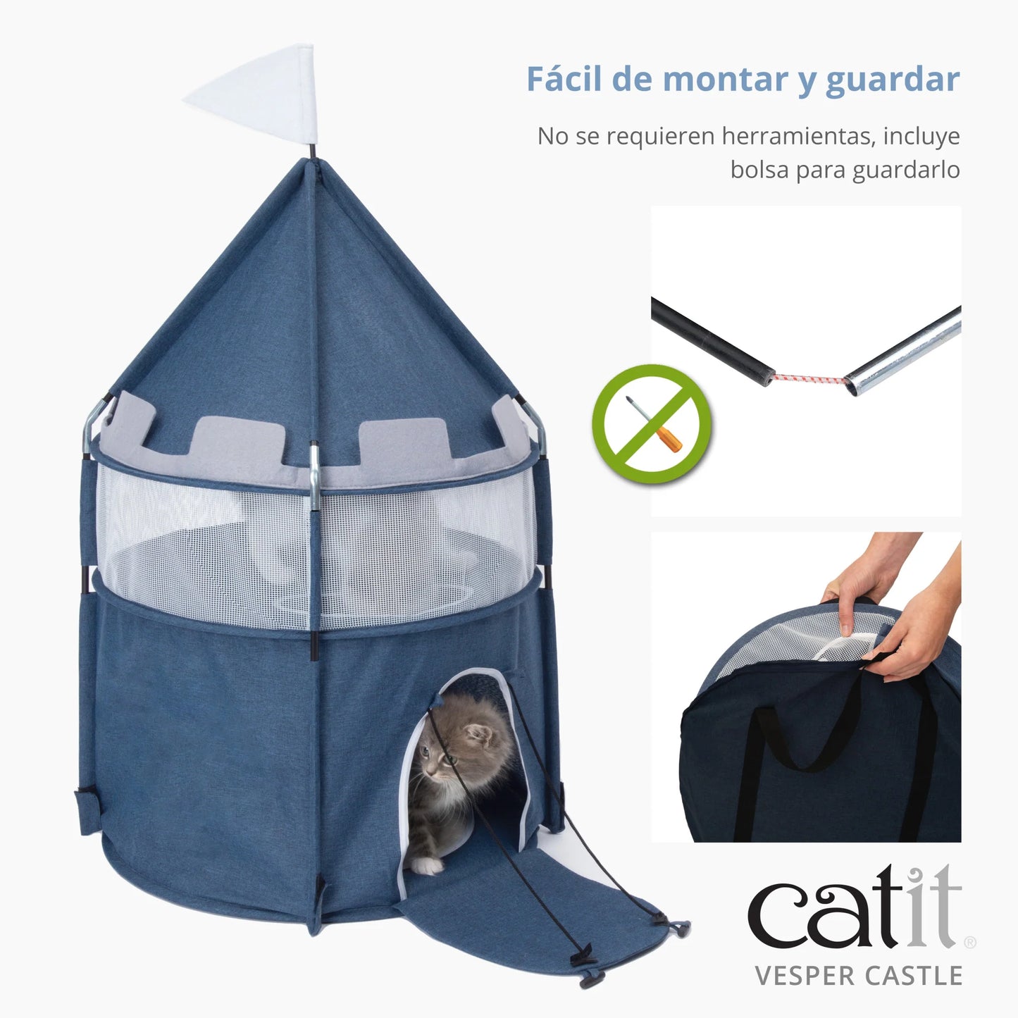 escondite para gatos suave con estructura estable