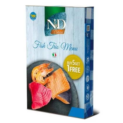 farmina nd natural fish trio gatos 6 latas