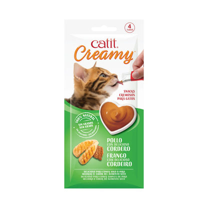 Catit | Creamy treat Pollo con cordero - 4 tubos