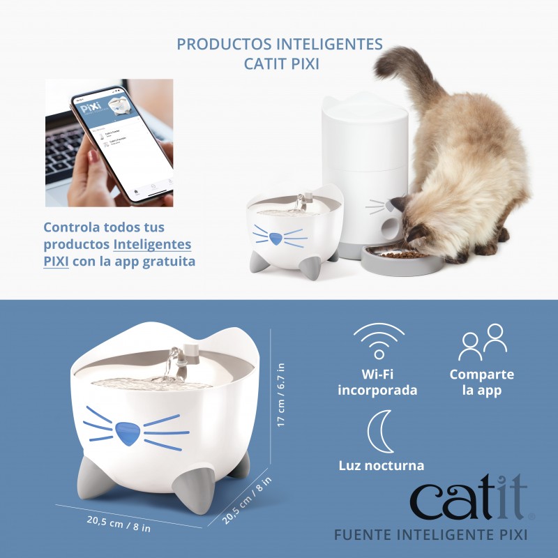 fuente agua gatos wifi
