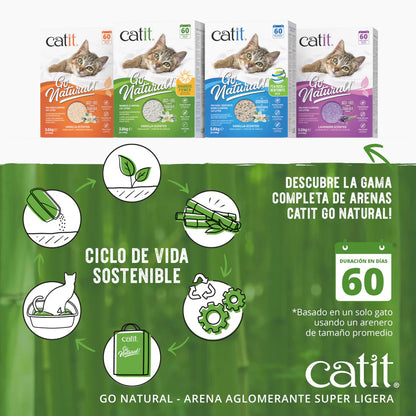 Catit | Arena Aglomerante Ultraligera Bambu GO NATURAL