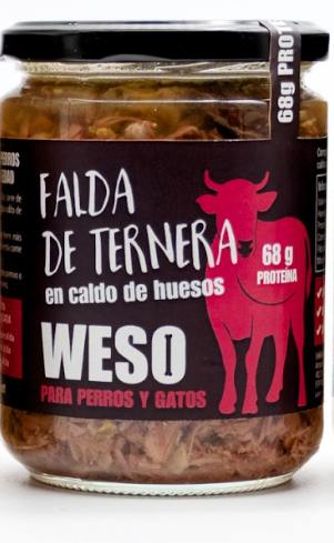 Weso Falda de Ternera en Caldo de Huesos Gato y Perro