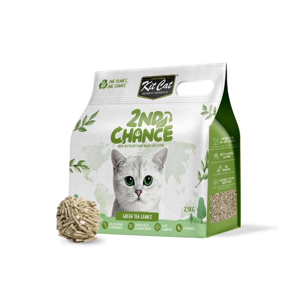 Kit Cat | Arena 2nd Chance - Hojas de Té Verde, Guisante y Yuca