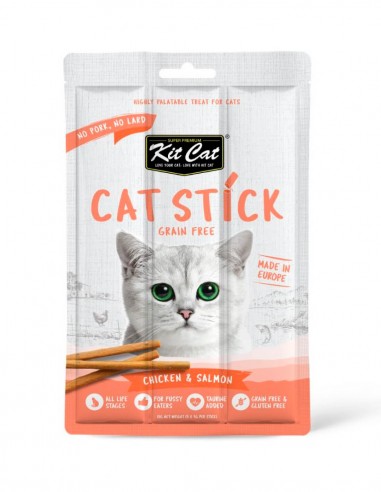 Kit Cat | Cat stick 15g - Pollo, salmón y calabaza