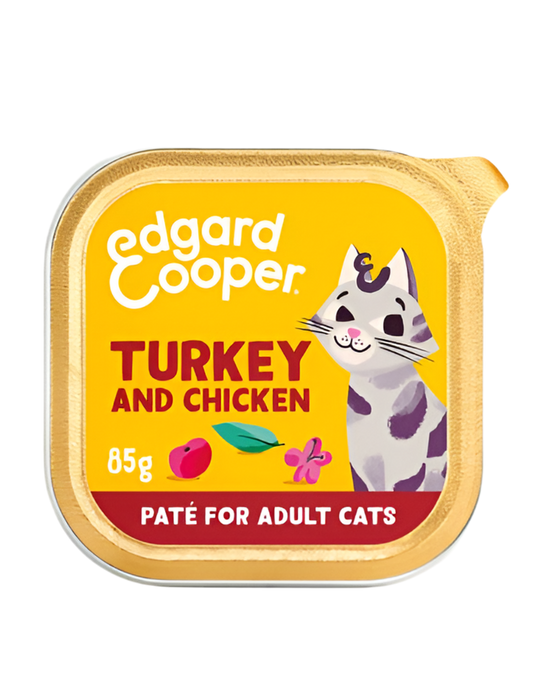 lata comida gatos pate pavo pollo edgard cooper 85g