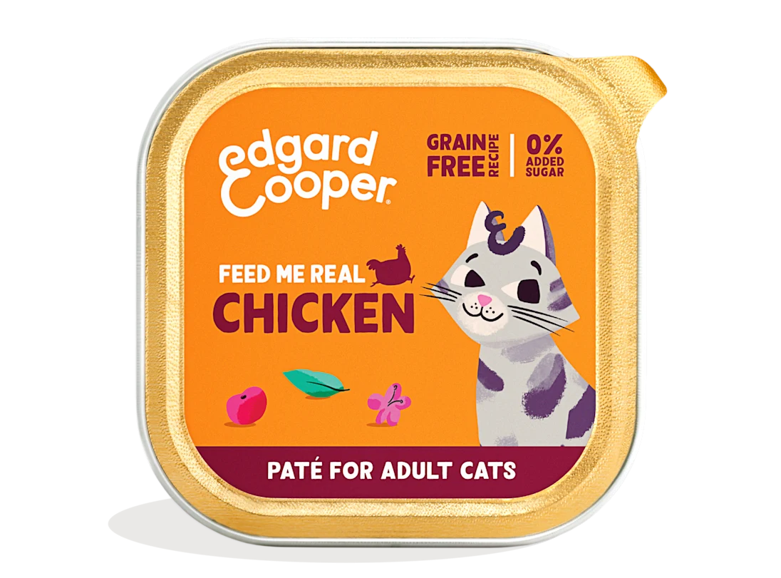 lata comida gatos pate pollo edgard cooper 85g