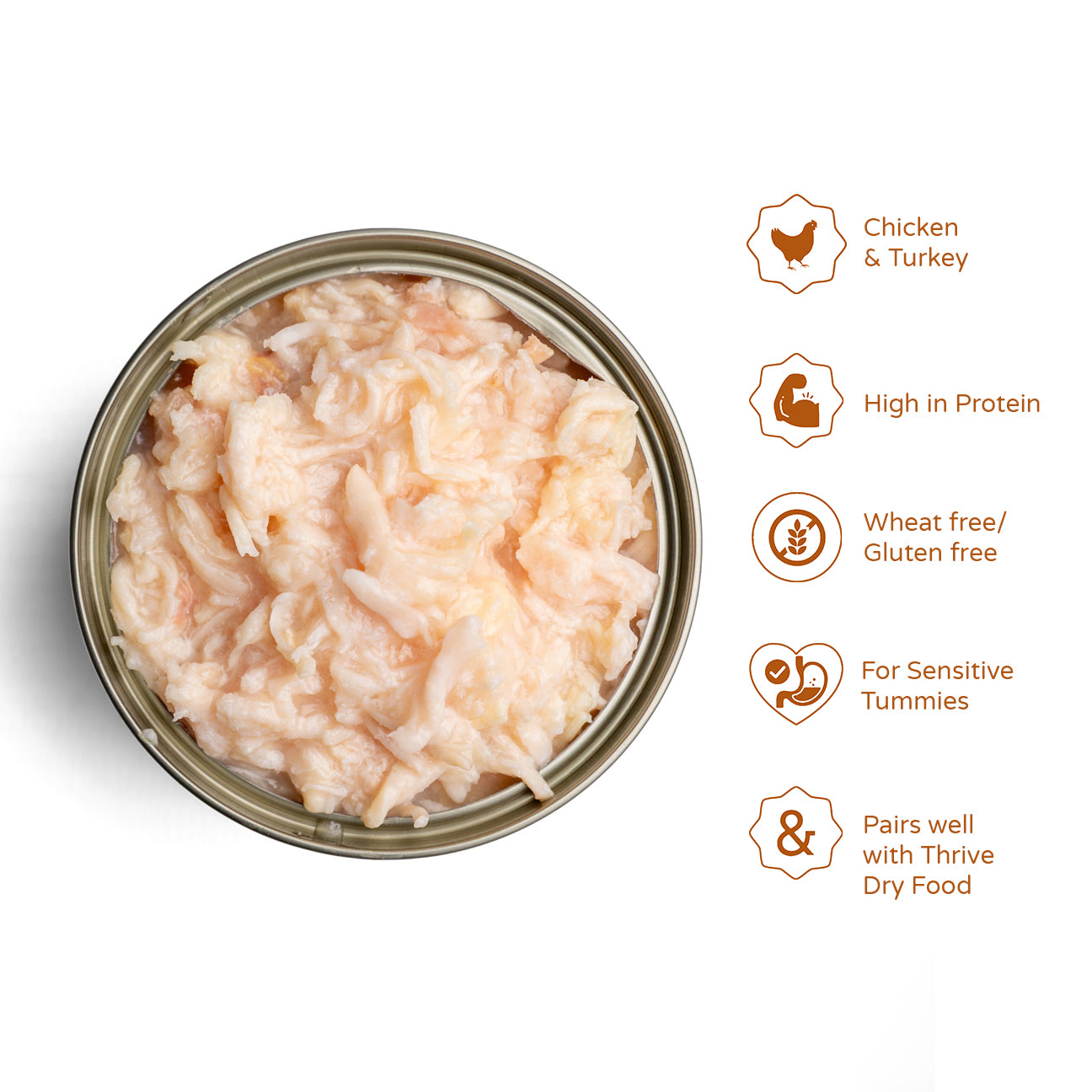 lata thrive pollo y pavo 75 g