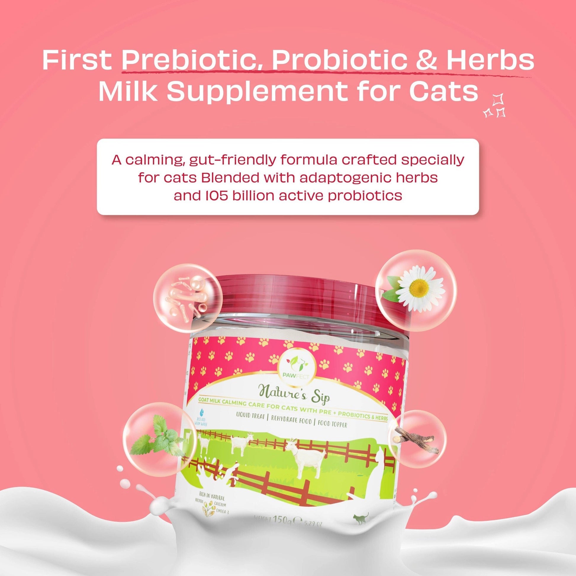 leche cabra gatos manzanilla catnip
