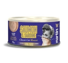 Martin Sellier SALMON&SARDINA CLASSIC MOUSSE CHAT, lata de 70 g para gatos