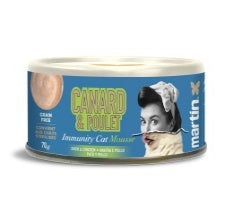 Martin Sellier PATO&POLLO IMMUNITY MOUSSE, lata de 70 g para gatos
