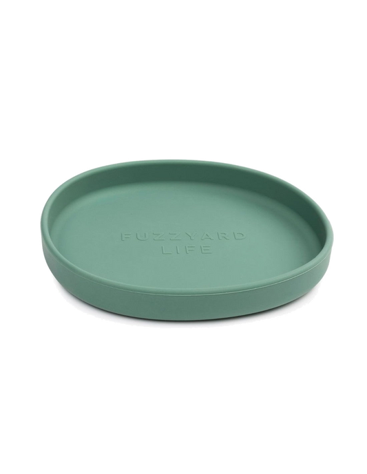 Plato bajo de silicona FuzzYard LIFE Myrtle Green para gatos