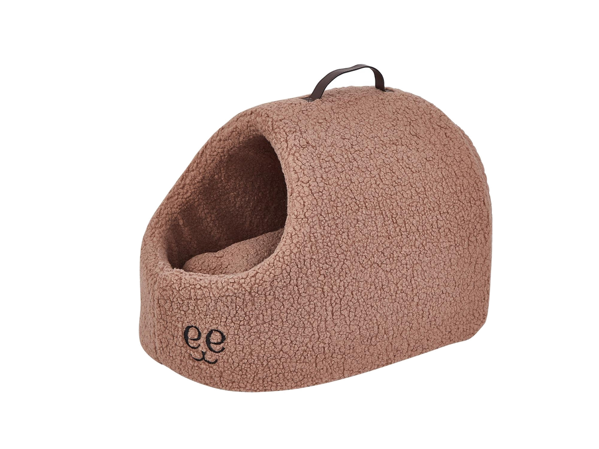 Iglú para gatos Freedog Teddy de tejido tipo borreguito ultrasuave