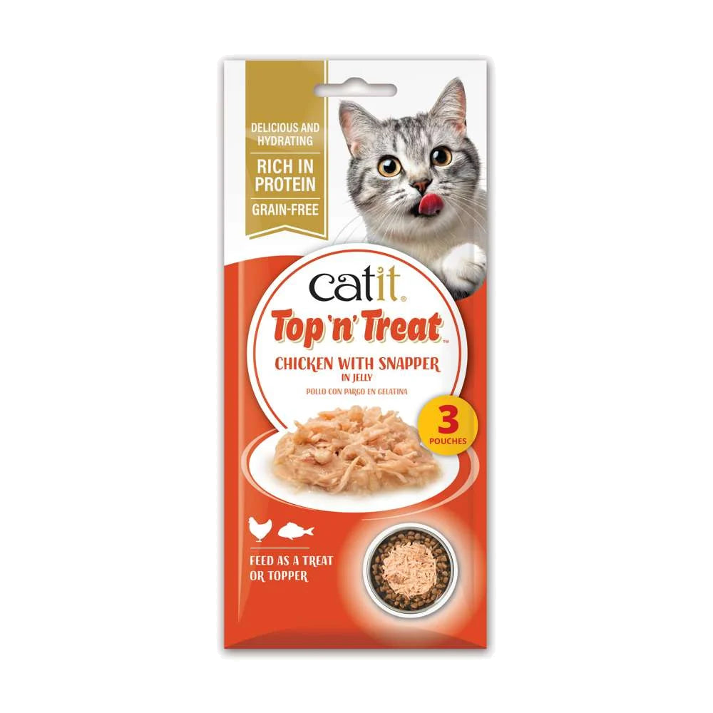 Catit Top N Treat Pollo con Pargo 3x60g para gatos