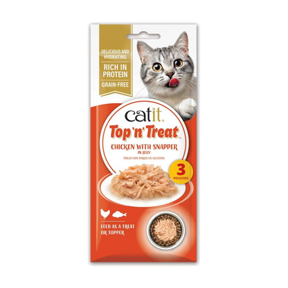 Catit Top N Treat Pollo con Pargo 3x60g para gatos