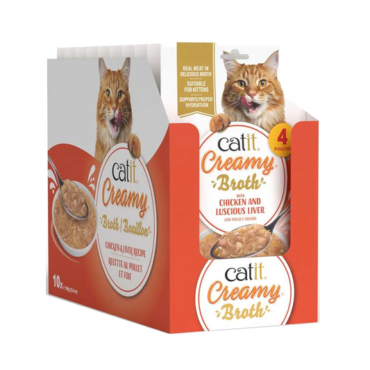 Caja expositora de Catit Creamy Broth Pollo e Hígado