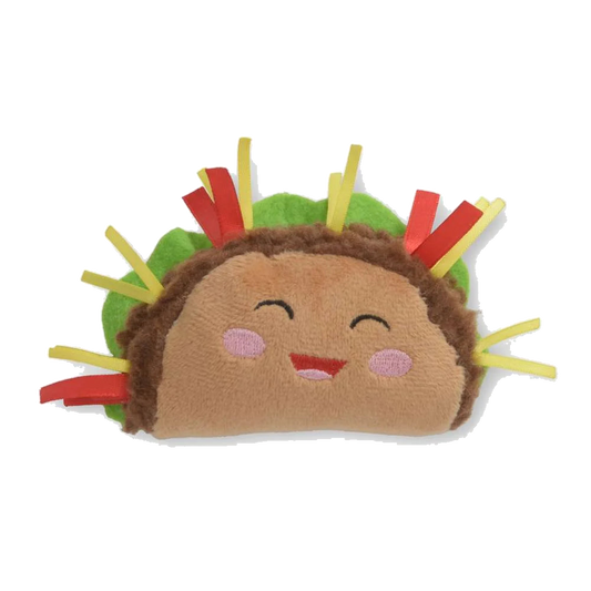 Juguete Catit Taco de peluche, con detalles de tela de distintos colores