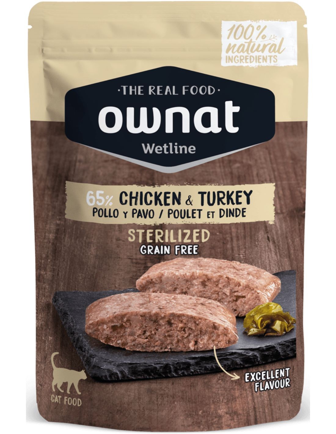 Ownat | Gatos Esterilizados Pavo y Pollo (85g)