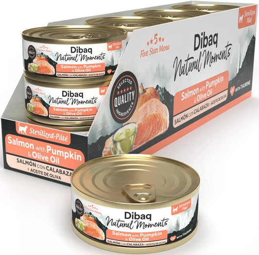 pack 12 comida humeda gatos esterilizados salmon pollo