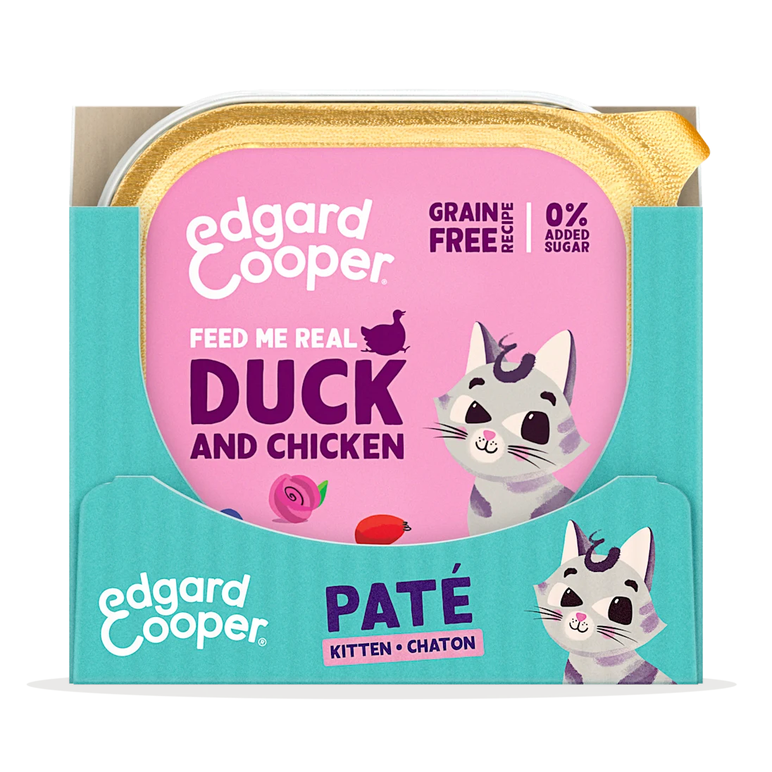 pack 16 latas pate kitten pollo pato edgard cooper