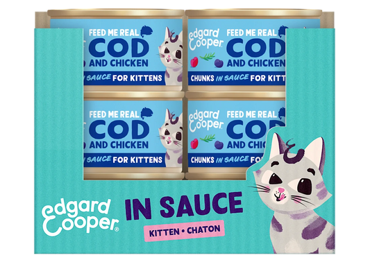 pack 18 latas comida gatitos bacalao pollo edgard cooper