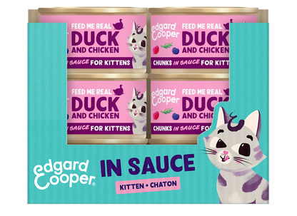 pack 18 latas comida gatitos pollo pato edgard cooper