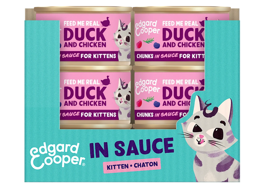 pack 18 latas comida gatitos pollo pato edgard cooper