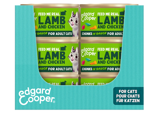 pack 18 latas comida gatos cordero pollo edgard cooper
