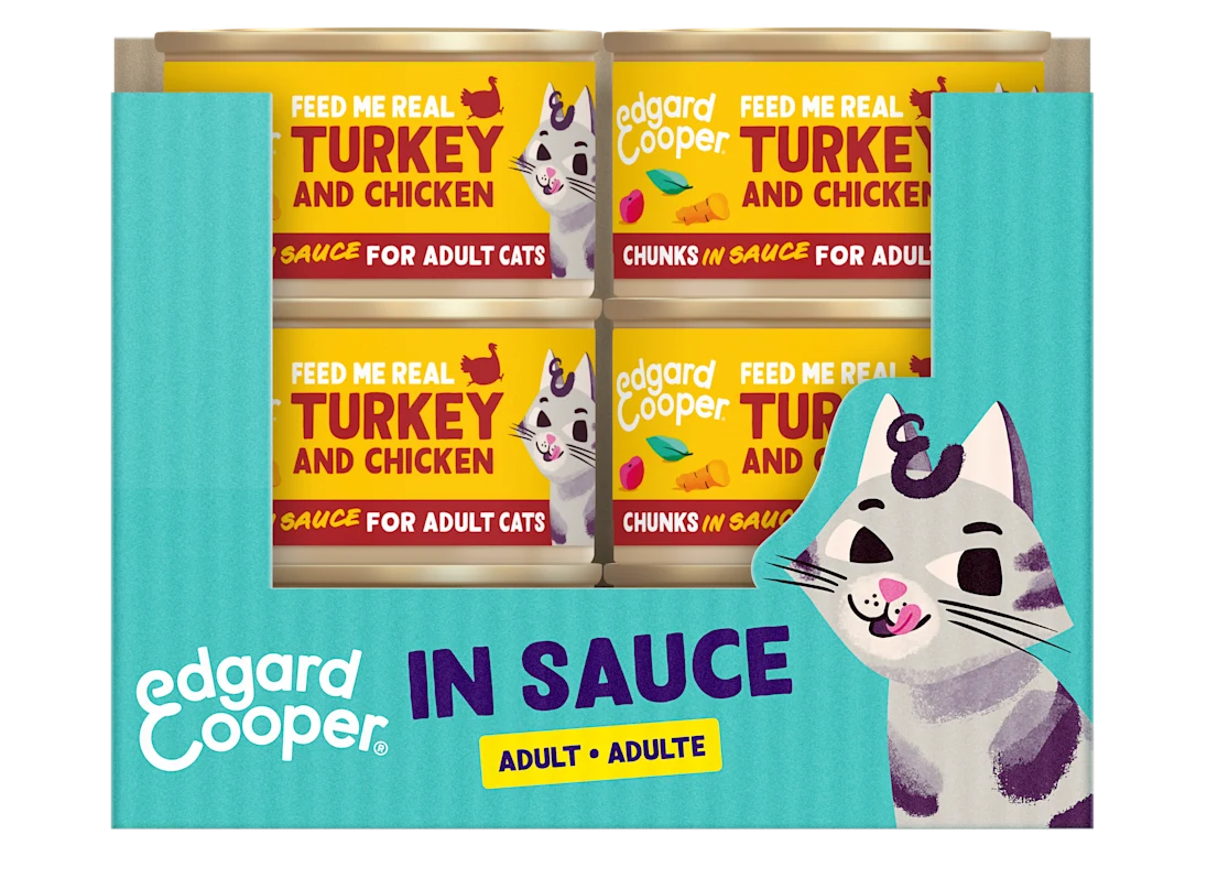 pack 18 latas comida gatos pavo pollo edgard cooper
