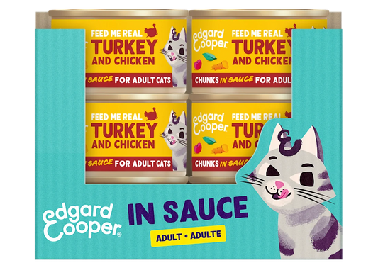 pack 18 latas comida gatos pavo pollo edgard cooper