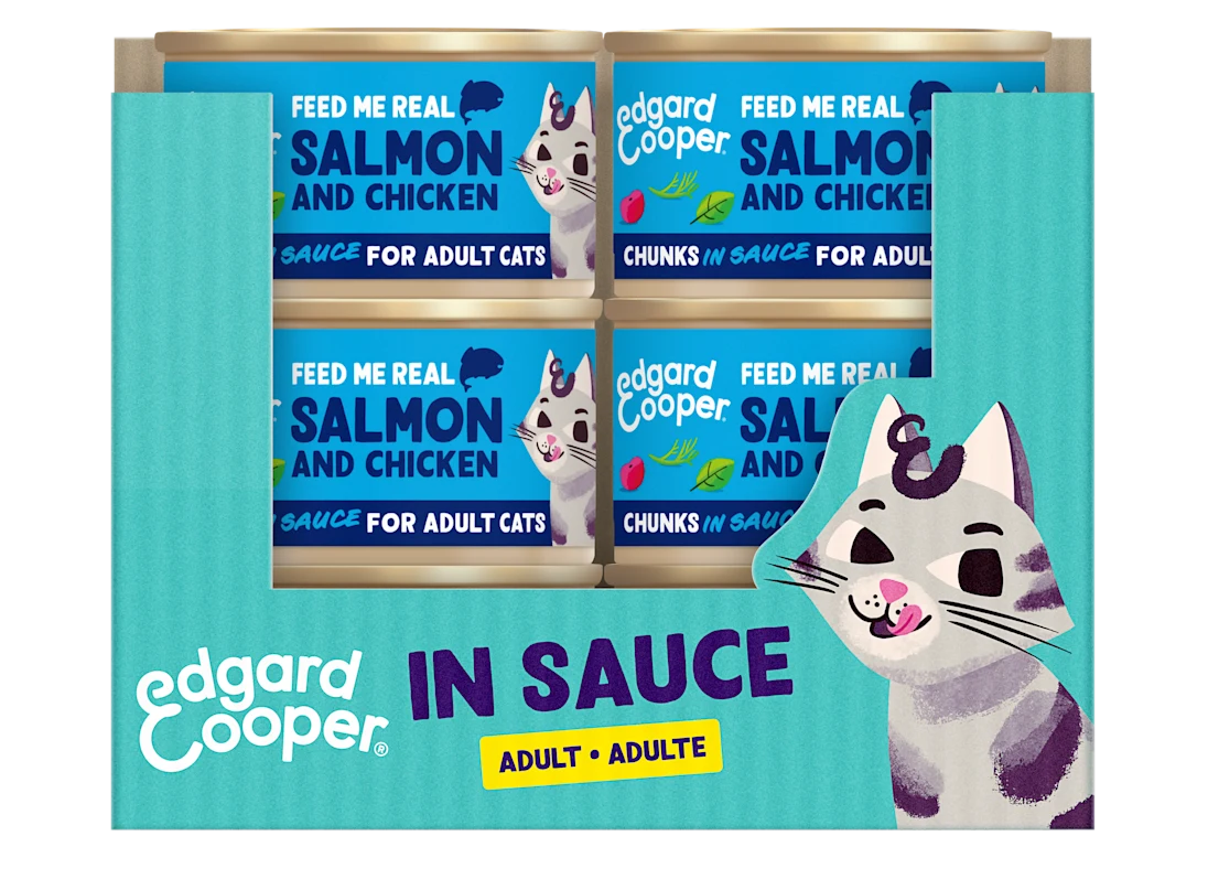pack 18 latas comida gatos pollo salmon edgard cooper