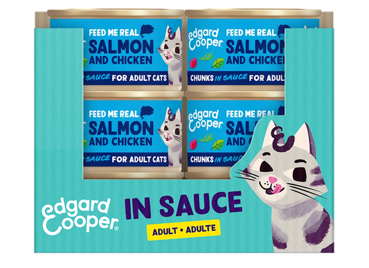 pack 18 latas comida gatos pollo salmon edgard cooper