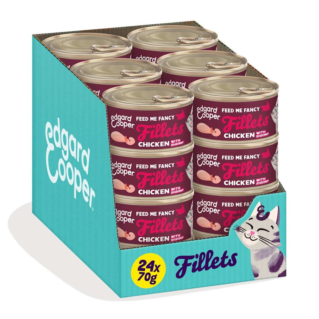 pack 24 latas edgard cooper pollo gambas gatos
