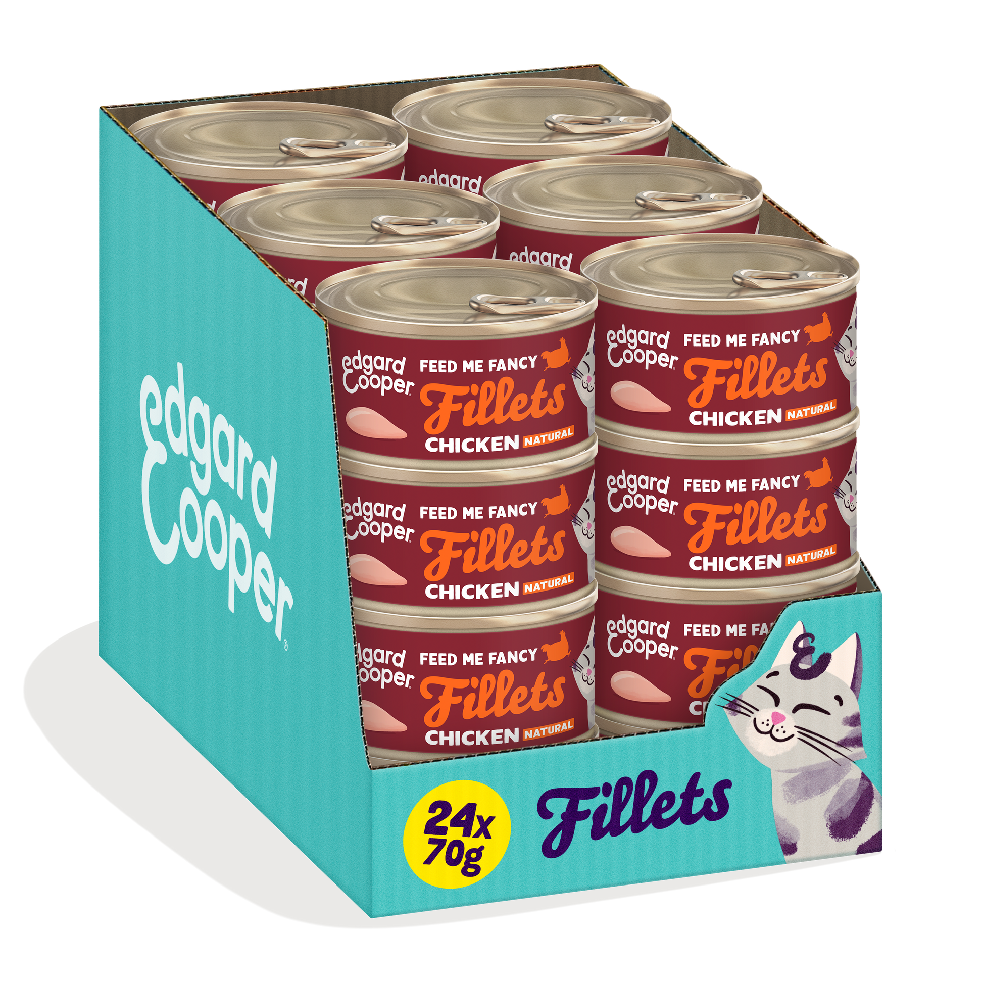 pack 24 latas edgard cooper pollo gatos
