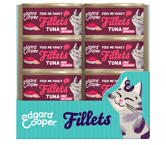 pack 24 latas filetes atun pollo gatos edgard cooper