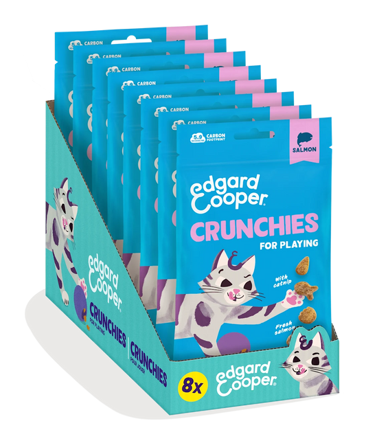 pack 8 galletitas gatos salmon edgard cooper 50g