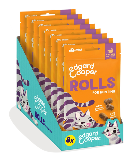 pack 8 snacks gatos rolls pollo edgard cooper