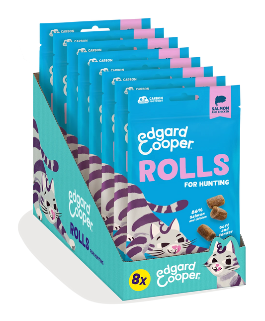 pack 8 snacks gatos rolls salmon edgard cooper
