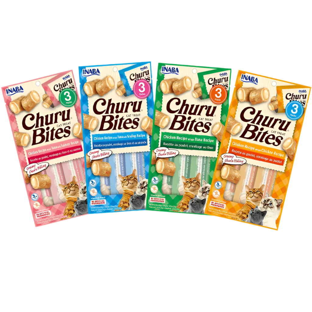 pack churu bites degustacion 4 sabores snacks gatos