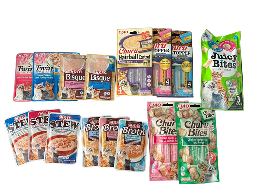 pack inaba delicias del mar pescado snacks sopas bisques gatos