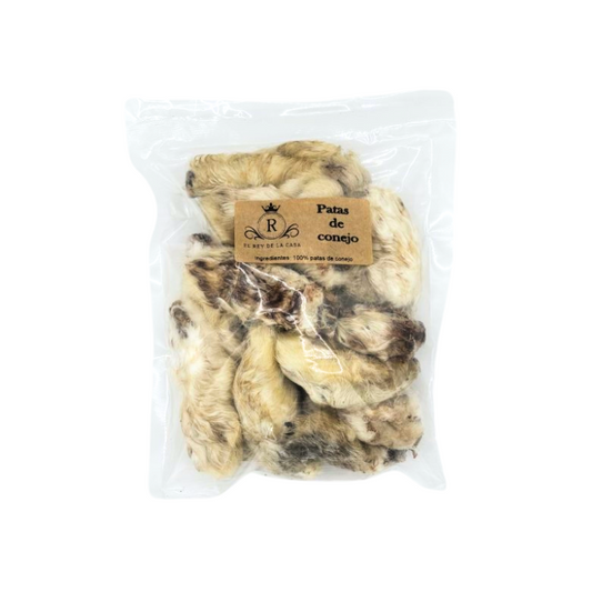 patas de conejo con pelo snack perro natural 100g