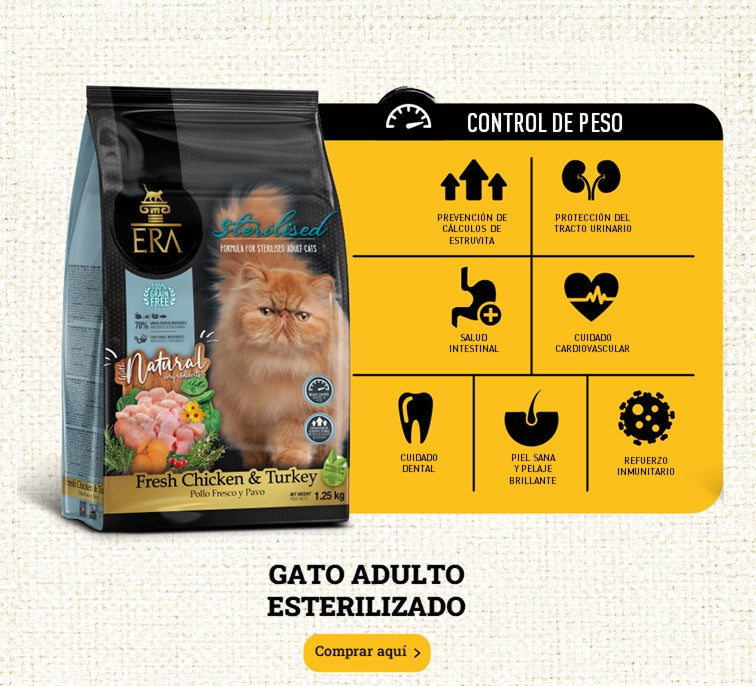 pienso gatos esterilizados sin cereales ERA